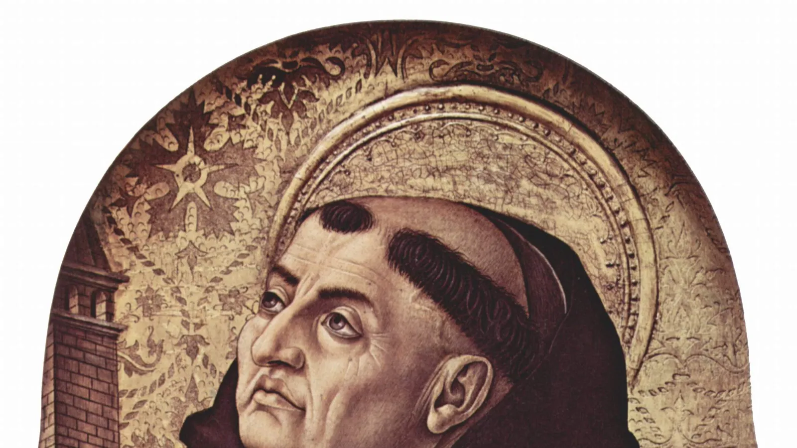Fifteenth-century portrait of Thomas Aquinas in Dominican habit.