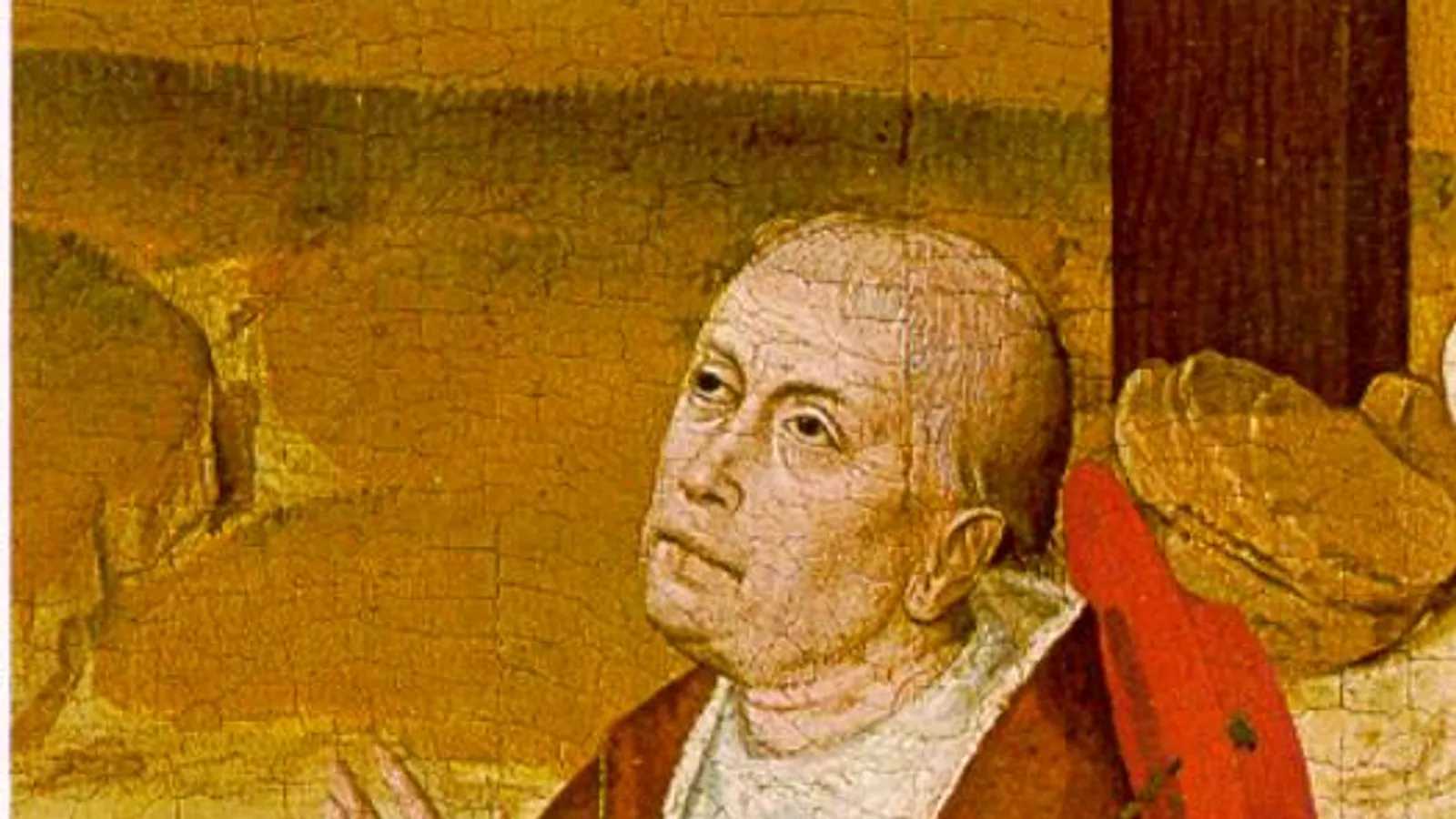 Engraved portrait of Cardinal Nicholas of Cusa.