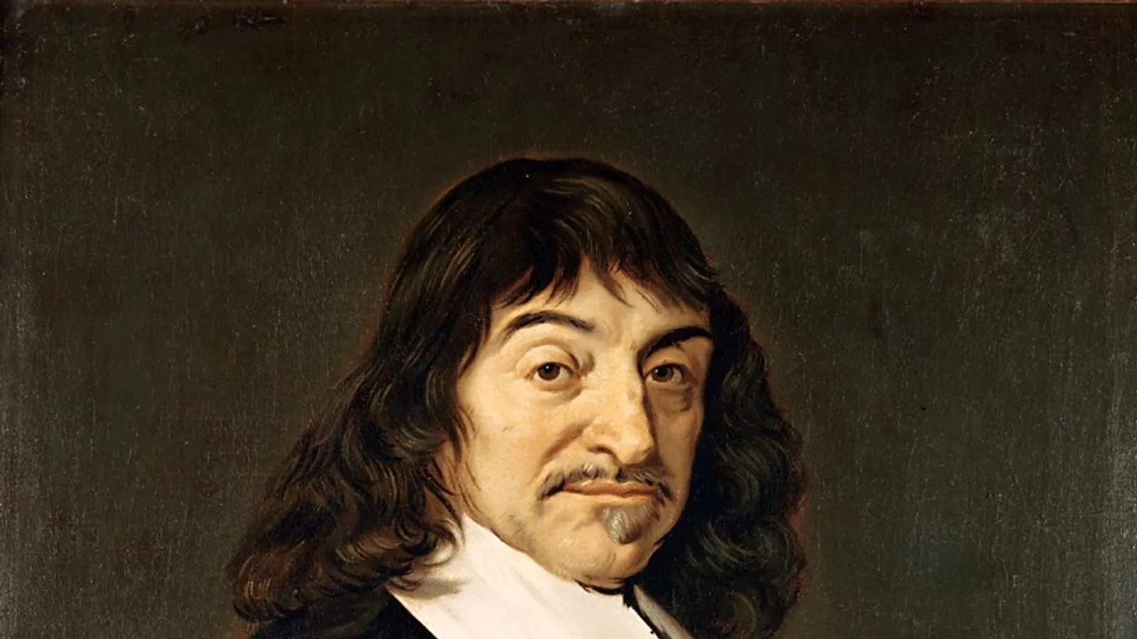 Seventeenth-century portrait of René Descartes in dark cloak.
