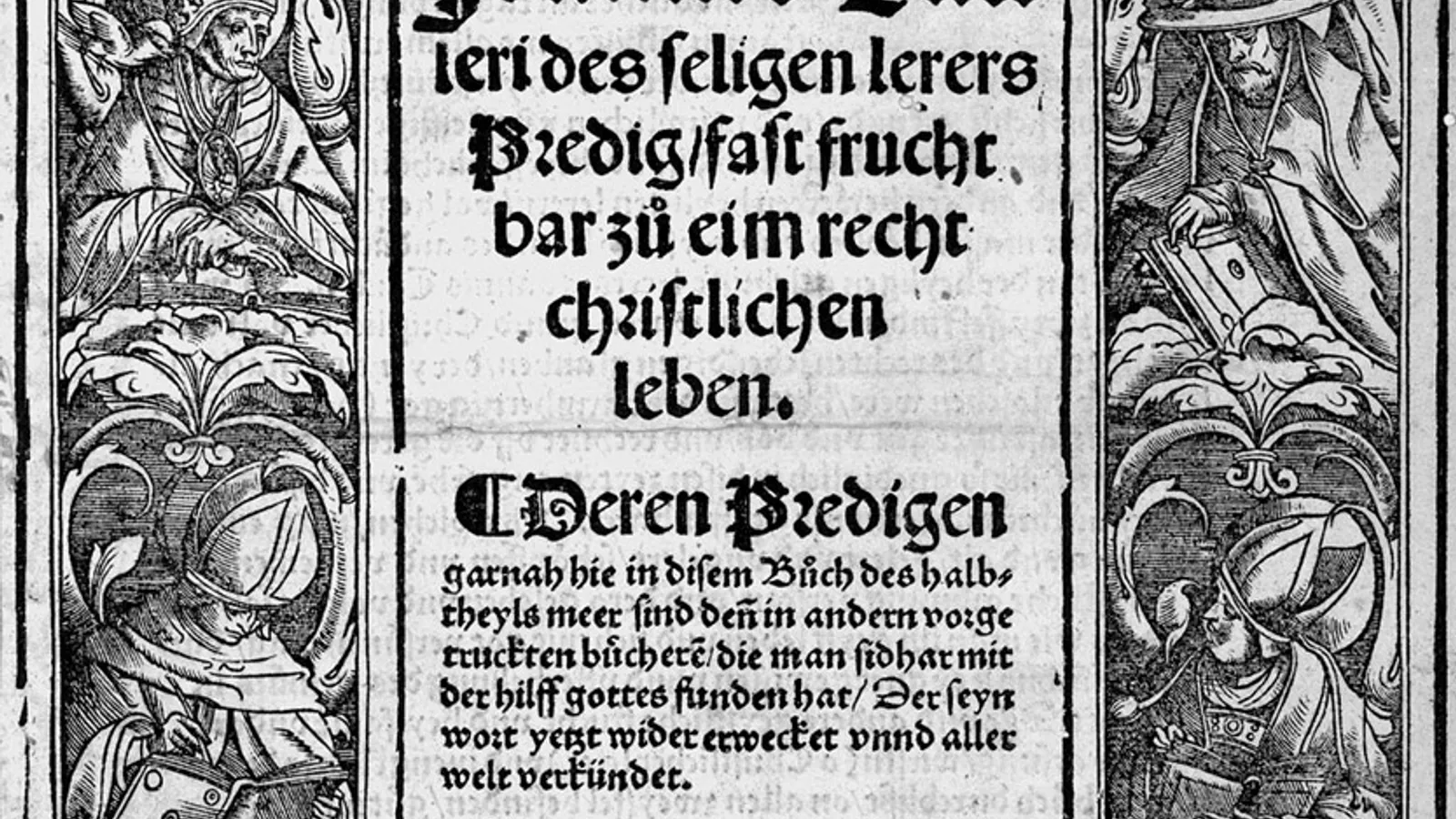Hans Holbein's woodcut title page for the 1522 Basel printing of Johannes Tauler's sermons.