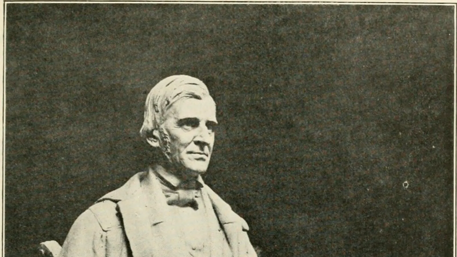 Daniel Chester French's marble statue of Emerson in the Concord Public Library.