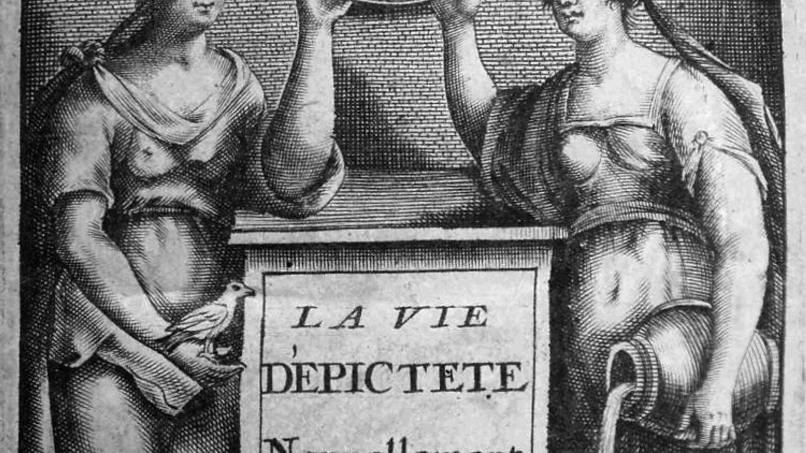 Frontispiece of a 1655 French edition of the Enchiridion.