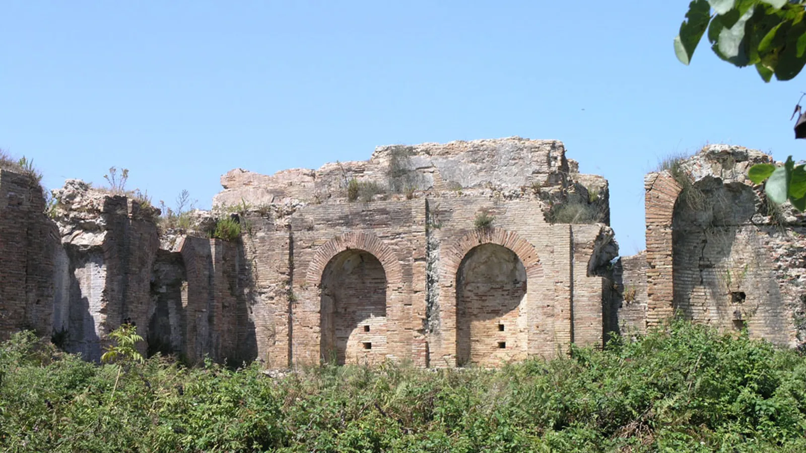 Ruins of the Roman nymphaeum at Nicopolis in Epirus.
