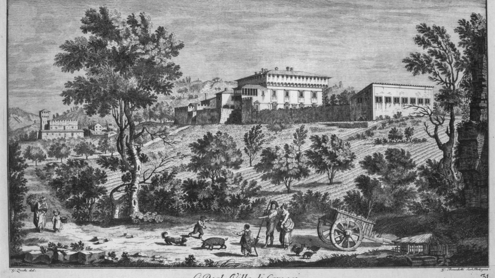 View of the Villa Medicea di Careggi outside Florence.