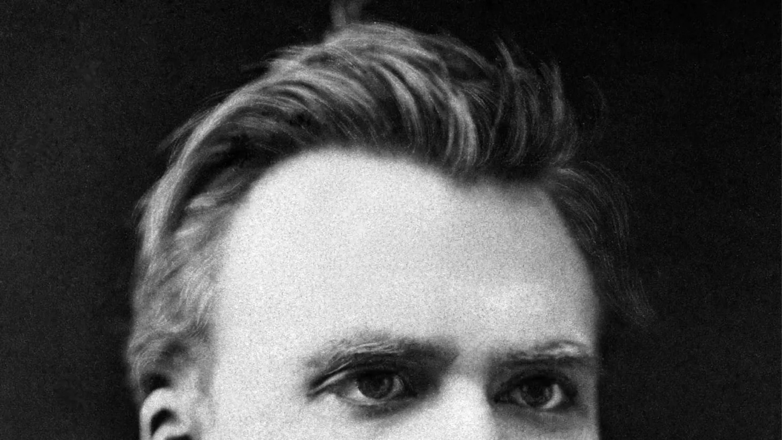 Photographic portrait of Friedrich Nietzsche around 1875 by Friedrich Hermann Hartmann.