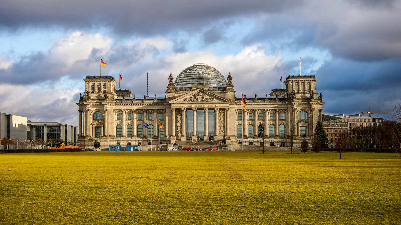The Reichstag building in Berlin with Norman Foster's glass dome, housing the German Bundestag.