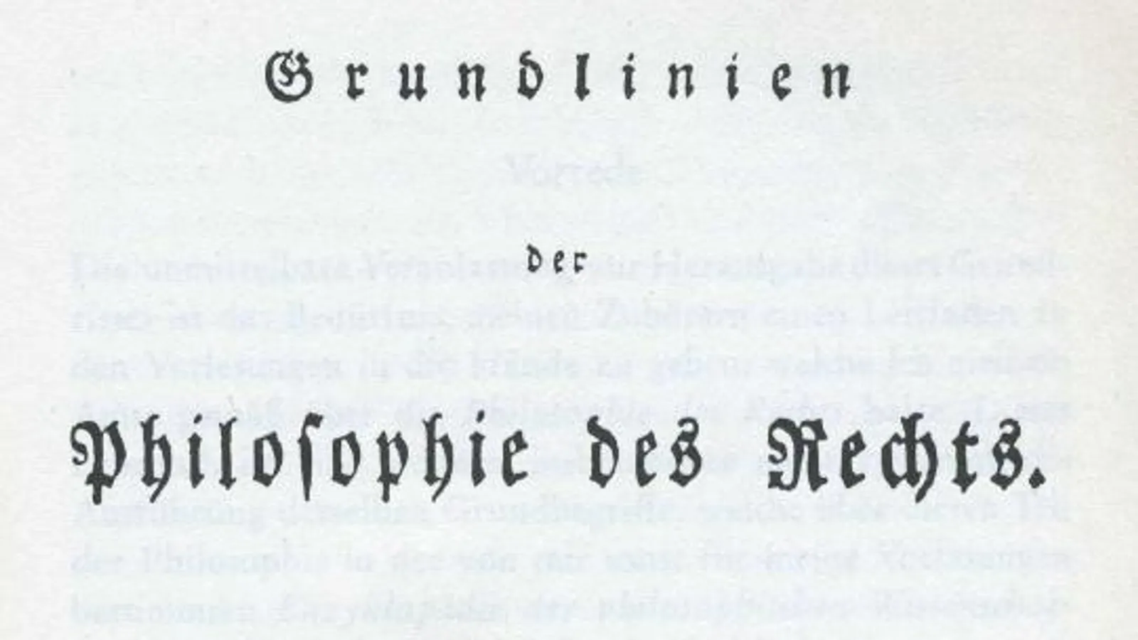 Title page of the 1821 first edition of Grundlinien der Philosophie des Rechts.