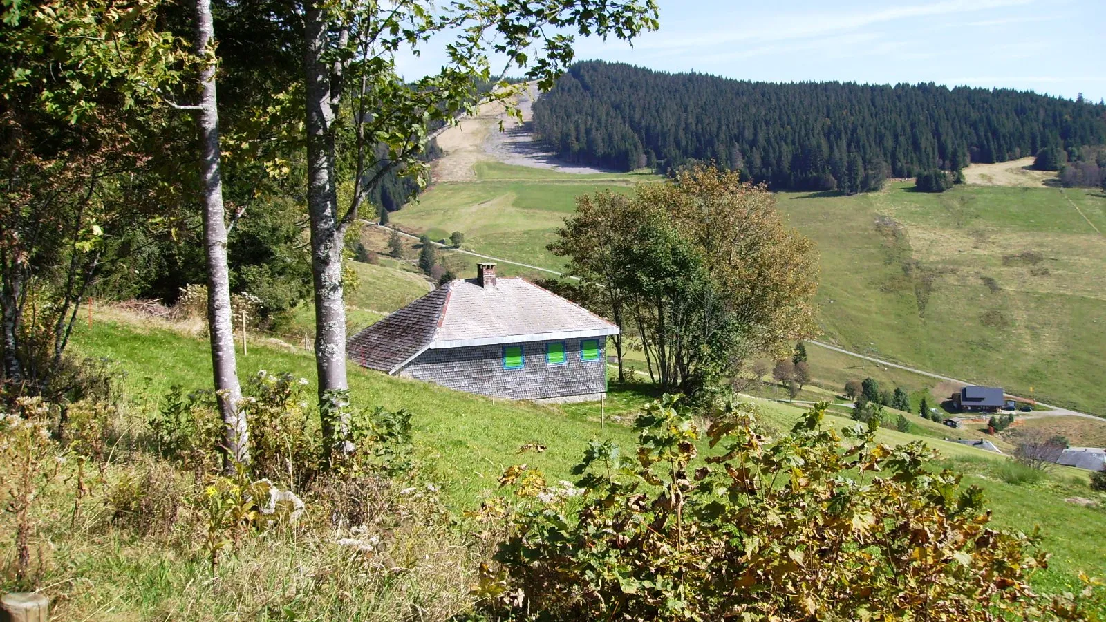 Heidegger's mountain hut above Rütte at Todtnauberg in the Black Forest.