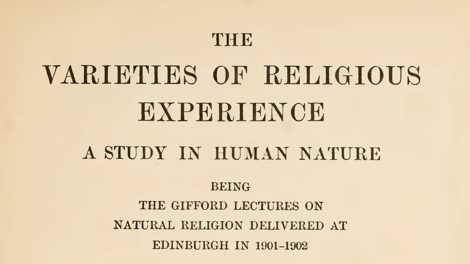 Front cover of the 1902 first edition of The Varieties of Religious Experience.
