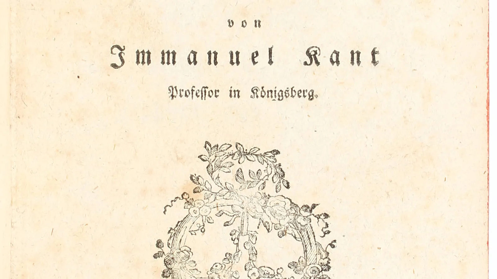 Title page of the first edition of Kritik der reinen Vernunft, Riga, 1781.