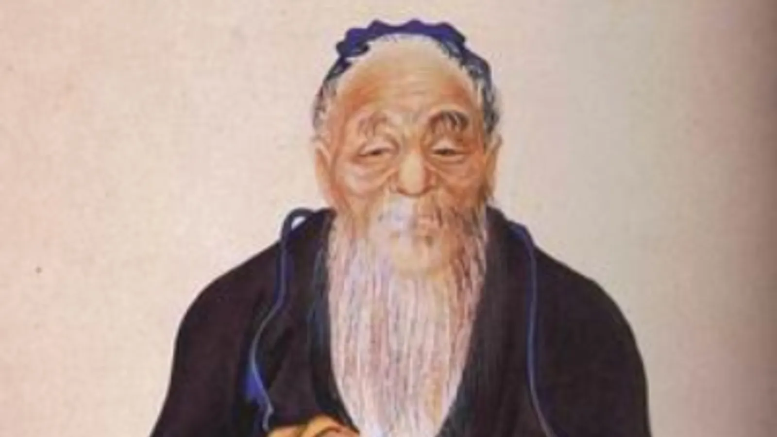 Classical Chinese portrait of Laozi, the semi-legendary author of the Daodejing.