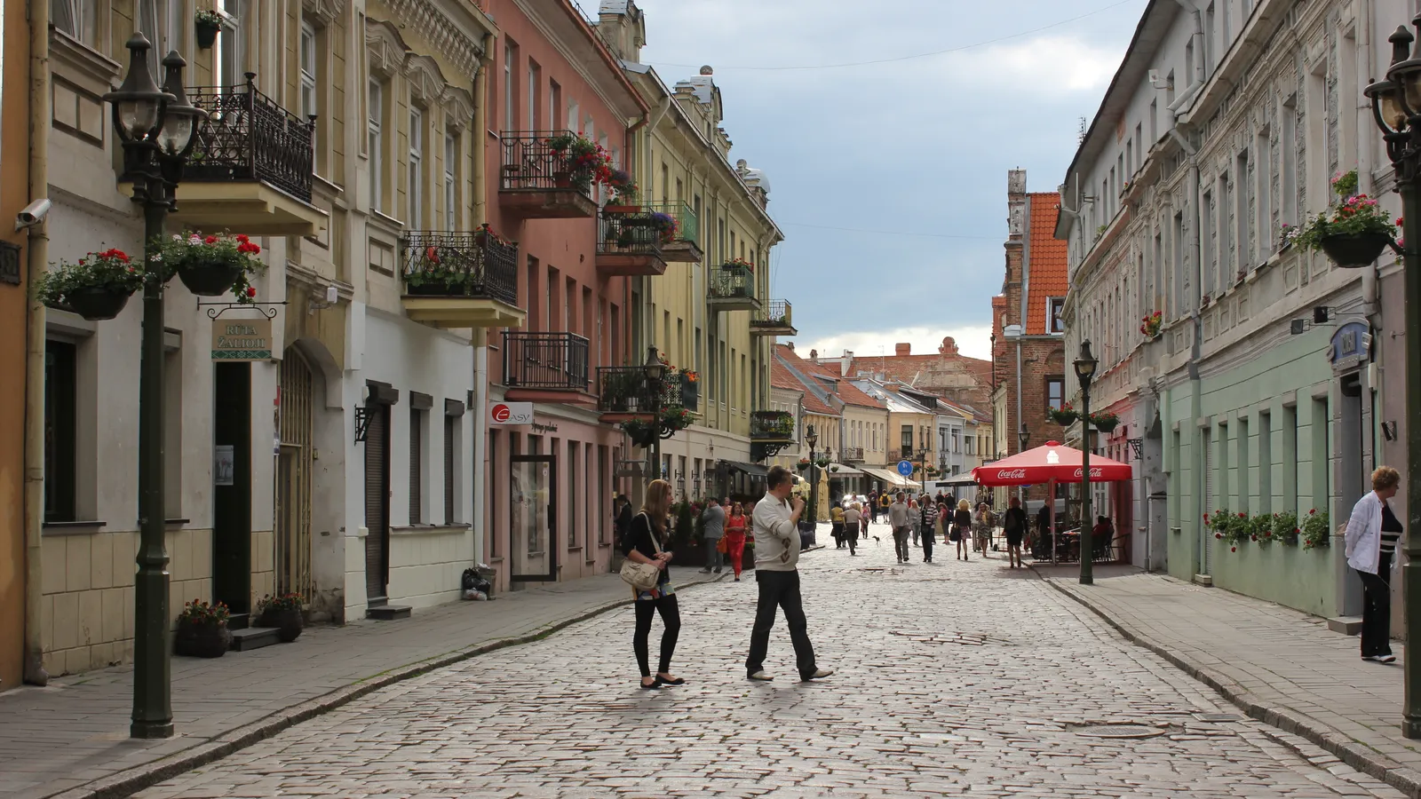 Kaunas Old Town, Lithuania, the historic central district of Levinas's birthplace.