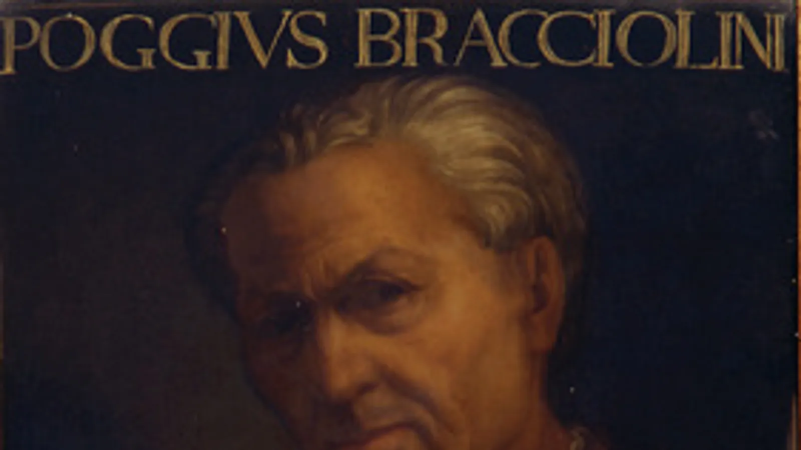 Portrait of Poggio Bracciolini, the 15th-century Italian humanist who rediscovered Lucretius's De Rerum Natura in 1417.