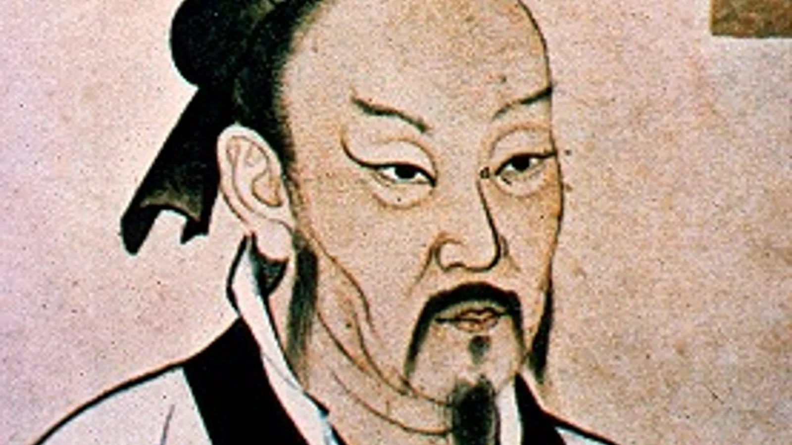 Classical Chinese portrait of Mencius, the second great Confucian philosopher.