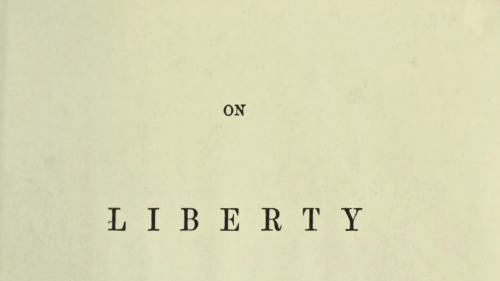 Title page of the first edition of On Liberty.