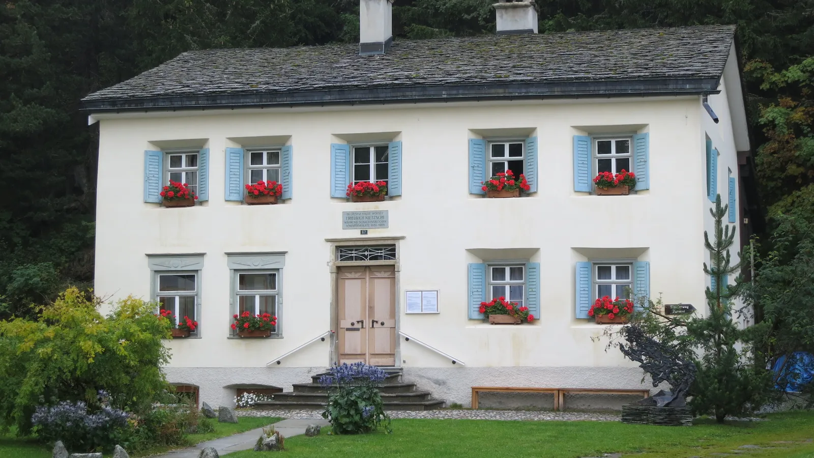 Photograph of the Nietzsche-Haus in Sils-Maria, Engadine.