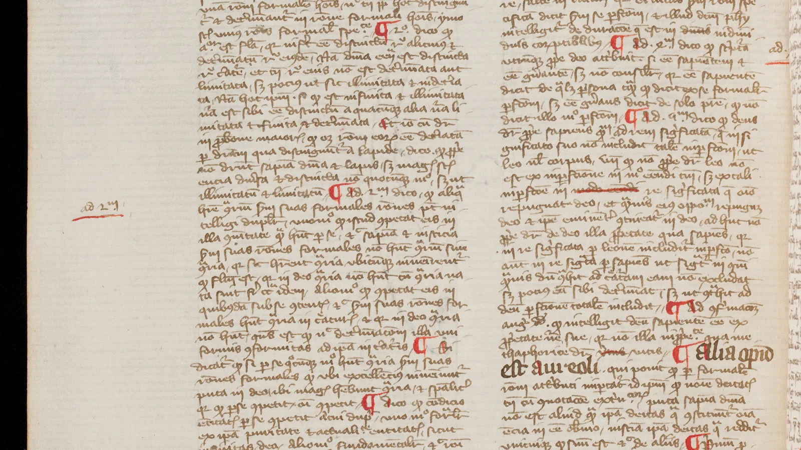 Folio 61v of Ockham's Super Sententiarum Libros Quattuor at Basel University Library.