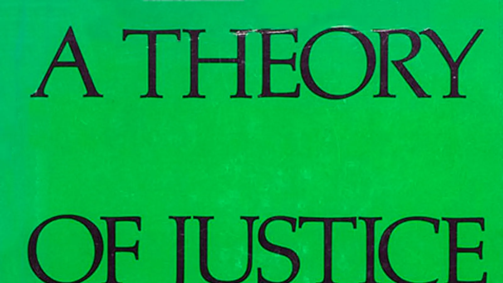Cover of the 1971 first American hardcover edition of John Rawls's A Theory of Justice.