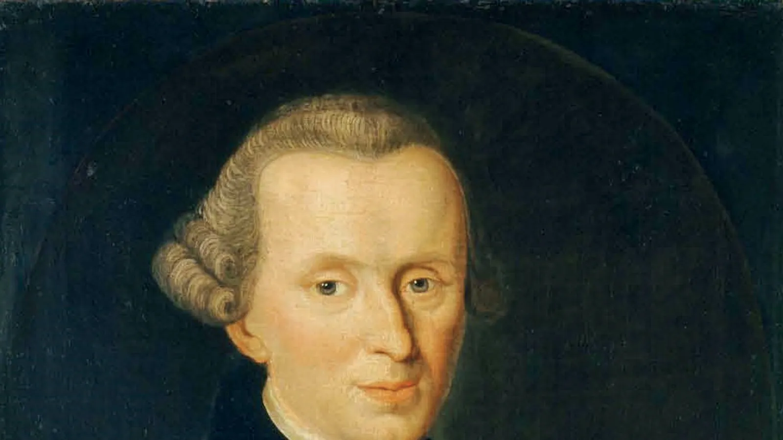 Eighteenth-century oil painting of Immanuel Kant by Johann Gottlieb Becker.