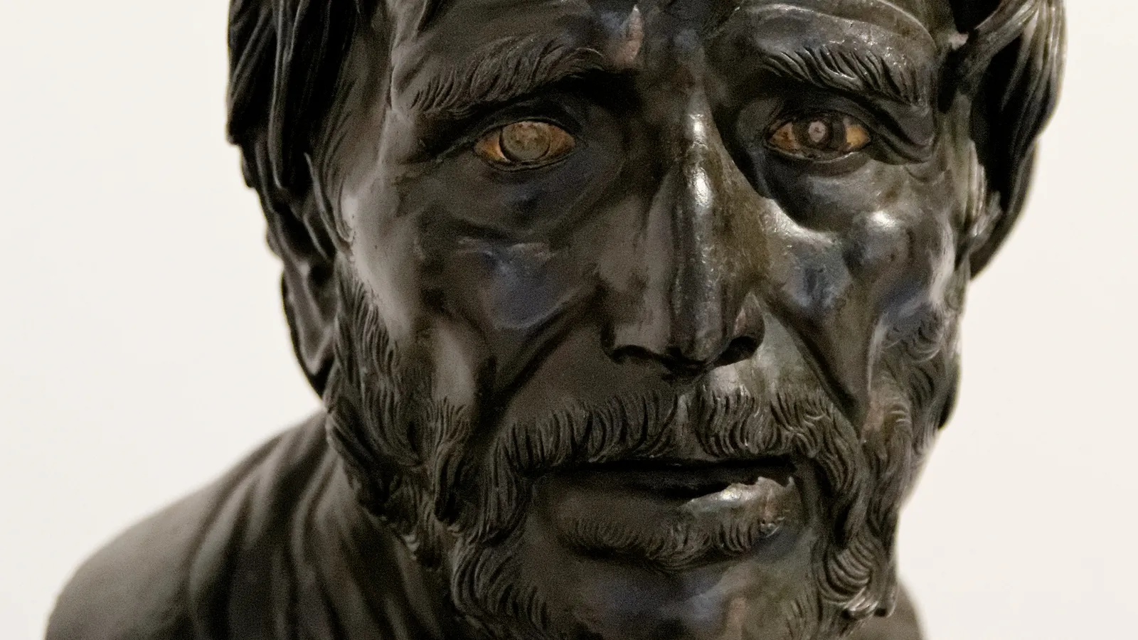 Bronze bust traditionally identified as Seneca, recovered from the Villa of the Papyri.