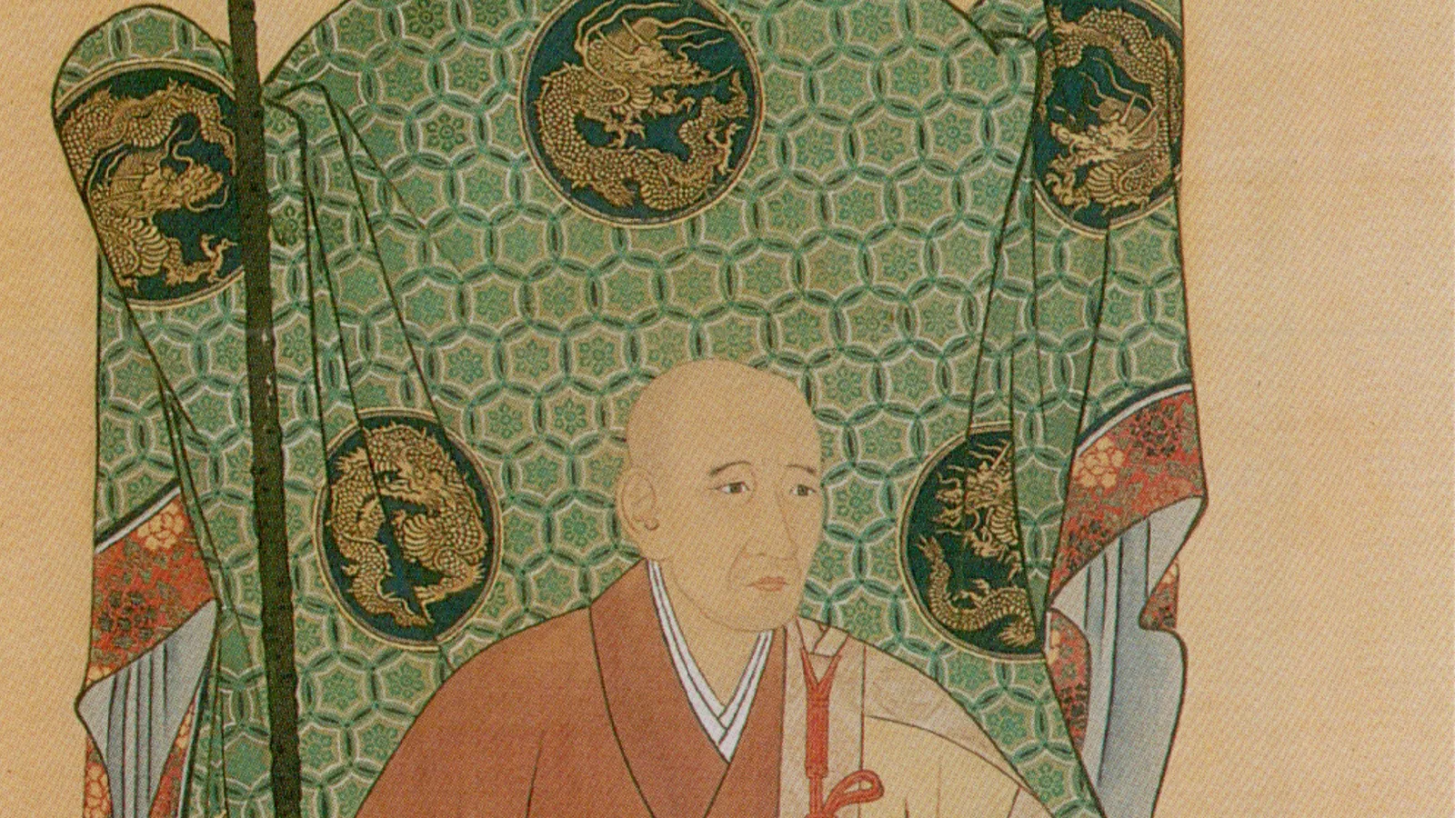Portrait of Takuan Sōhō, Rinzai Zen master and abbot of Daitoku-ji.