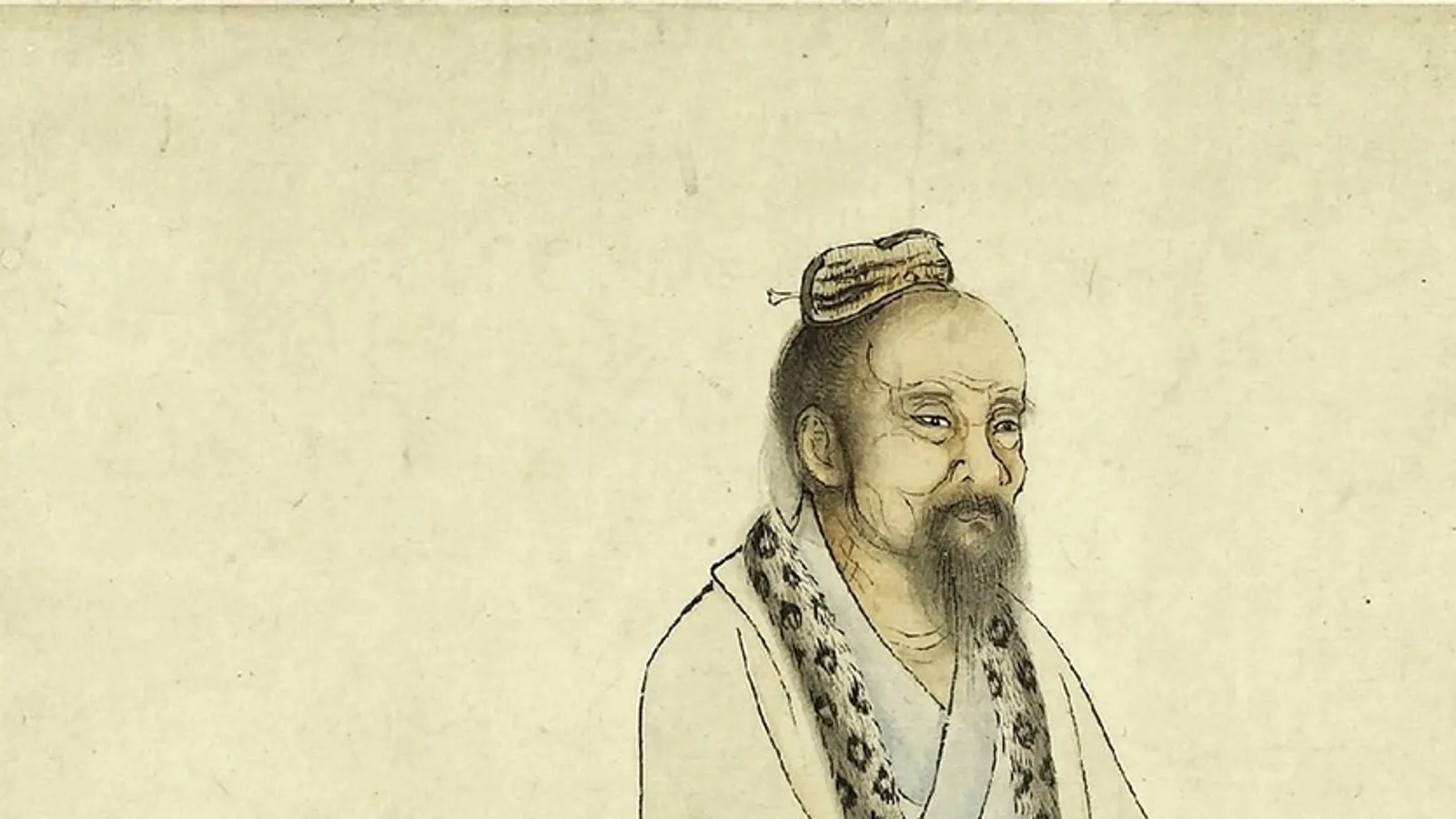 Yuan-dynasty portrait of Zhuang Zhou as a Daoist master.